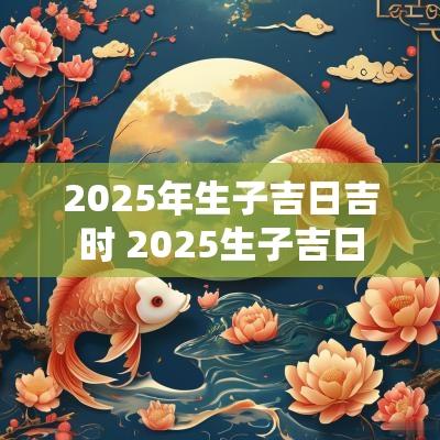 2025年生子吉日吉时 2025生子吉日