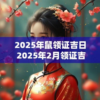 2025年鼠领证吉日 2025年2月领证吉日一览表