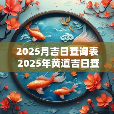 2025月吉日查询表 2025年黄道吉日查询