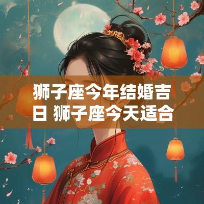 狮子座今年结婚吉日 狮子座今天适合出门吗