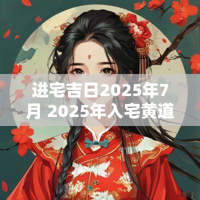 进宅吉日2025年7月 2025年入宅黄道吉日