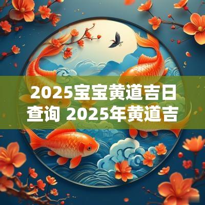 2025宝宝黄道吉日查询 2025年黄道吉日查询结果