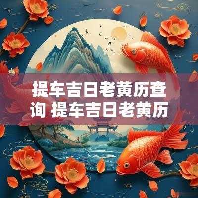 提车吉日老黄历查询 提车吉日老黄历查询最新