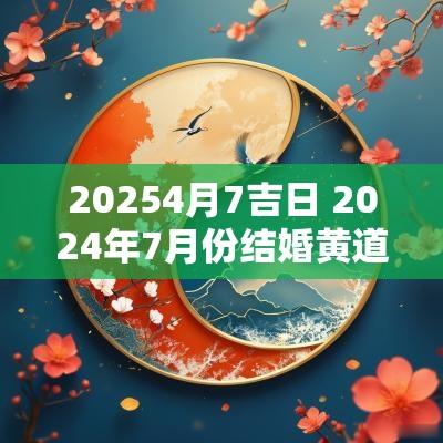 20254月7吉日 2025年7月份结婚黄道吉日