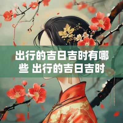 出行的吉日吉时有哪些 出行的吉日吉时