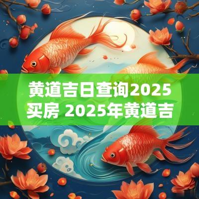 黄道吉日查询2025买房 2025年黄道吉日查询结果