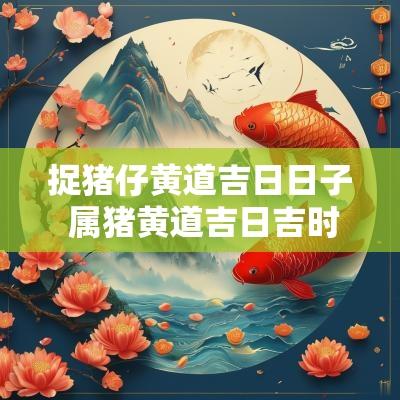 捉猪仔黄道吉日日子 属猪黄道吉日吉时查询