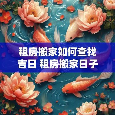 租房搬家如何查找吉日 租房搬家日子怎么选
