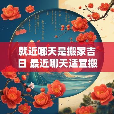 就近哪天是搬家吉日 最近哪天适宜搬家