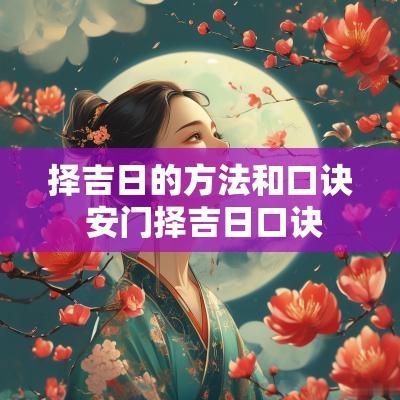 择吉日的方法和口诀 安门择吉日口诀