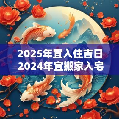 2025年宜入住吉日 2025年宜搬家入宅吗