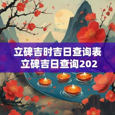 立碑吉时吉日查询表 立碑吉日查询2025年
