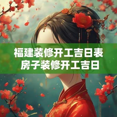 福建装修开工吉日表 房子装修开工吉日祝福语