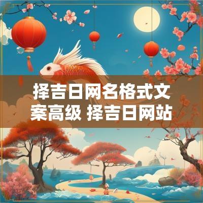 择吉日网名格式文案高级 择吉日网站