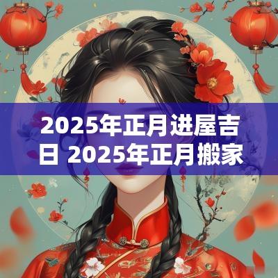 2025年正月进屋吉日 2025年正月搬家最吉利的日子