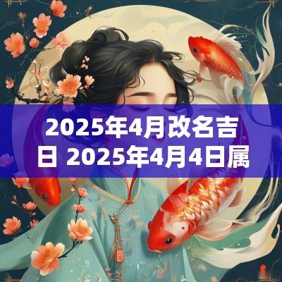 2025年4月改名吉日 2025年4月4日属相