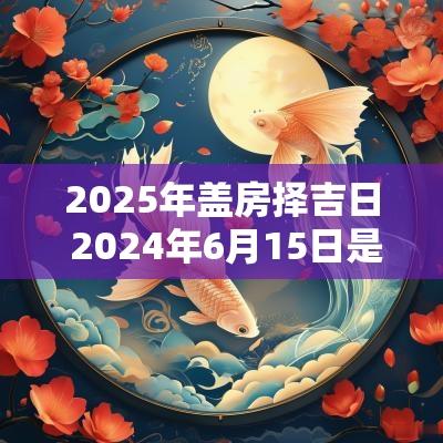 2025年盖房择吉日 2025年6月15日是盖房吉时