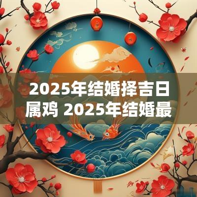 2025年结婚择吉日属鸡 2025年结婚最佳日期百年难遇