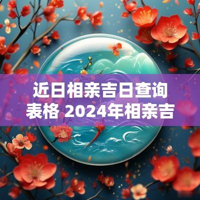 近日相亲吉日查询表格 2025年相亲吉日查询表