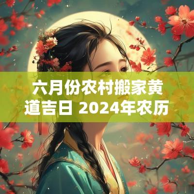 六月份农村搬家黄道吉日 2025年农历六月搬家的黄道吉日
