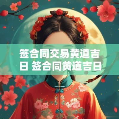 签合同交易黄道吉日 签合同黄道吉日