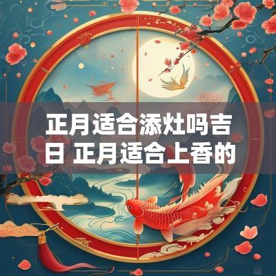 正月适合添灶吗吉日 正月适合上香的日子