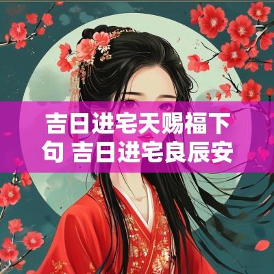 吉日进宅天赐福下句 吉日进宅良辰安居对联怎么贴