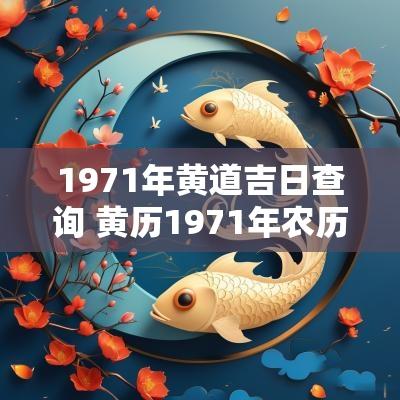 1971年黄道吉日查询 黄历1971年农历查询