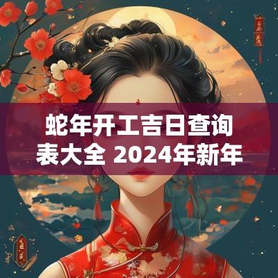 蛇年开工吉日查询表大全 2025年新年开工吉日查询