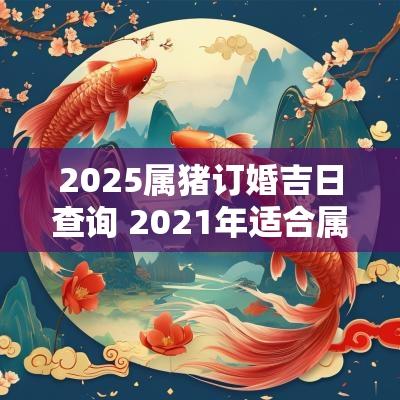 2025属猪订婚吉日查询 2025年适合属猪订婚的日子