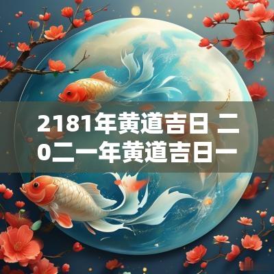 2181年黄道吉日 二0二一年黄道吉日一览表