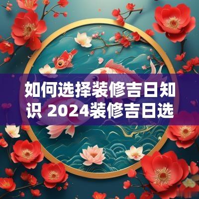 如何选择装修吉日知识 2025装修吉日选择