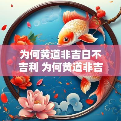 为何黄道非吉日不吉利 为何黄道非吉日不吉利的原因