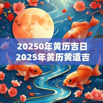 20250年黄历吉日 2025年黄历黄道吉日查询