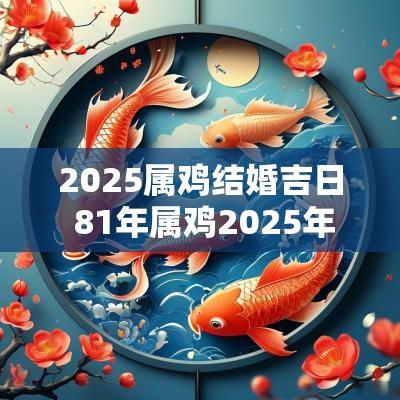2025属鸡结婚吉日 81年属鸡2025年结婚吉日