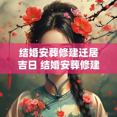结婚安葬修建迁居吉日 结婚安葬修建迁居吉日怎么选