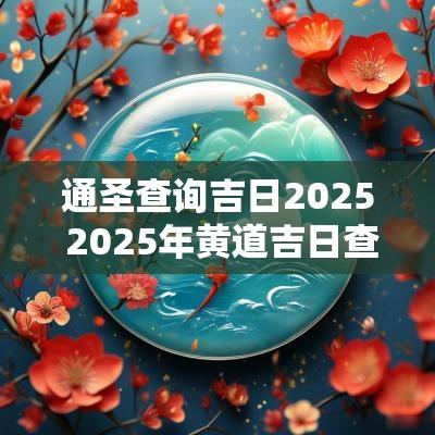 通圣查询吉日2025 2025年黄道吉日查询