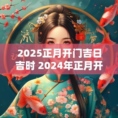 2025正月开门吉日吉时 2025年正月开门大吉时间表