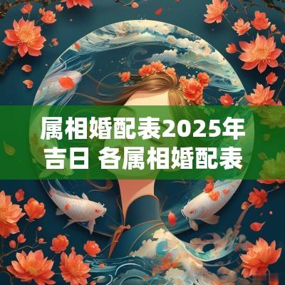 属相婚配表2025年吉日 各属相婚配表