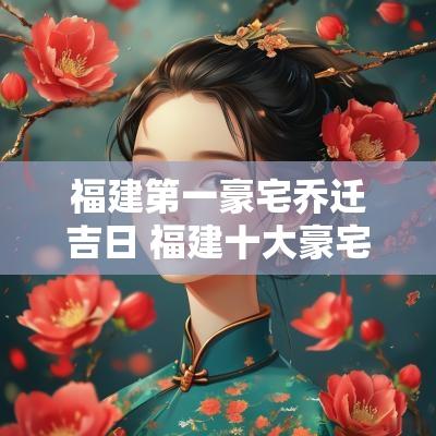 福建第一豪宅乔迁吉日 福建十大豪宅