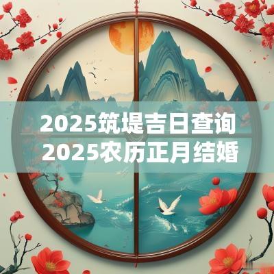 2025筑堤吉日查询 2025农历正月结婚吉日查询