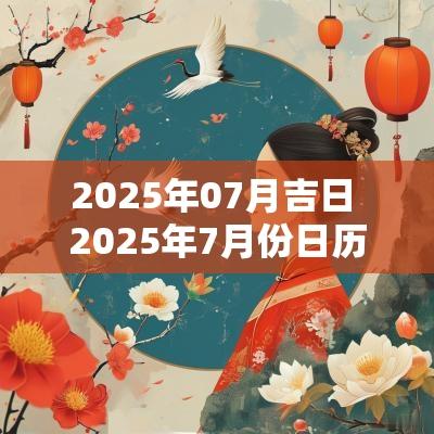 2025年07月吉日 2025年7月份日历
