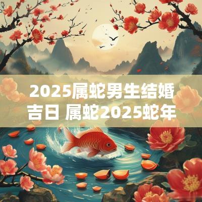 2025属蛇男生结婚吉日 属蛇2025蛇年结婚