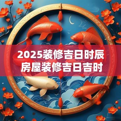 2025装修吉日时辰 房屋装修吉日吉时辰查询