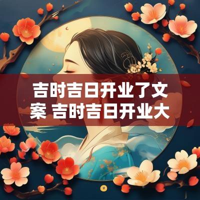吉时吉日开业了文案 吉时吉日开业大吉祝福语