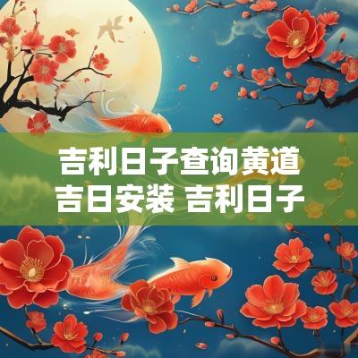 吉利日子查询黄道吉日安装 吉利日子查询黄道吉日