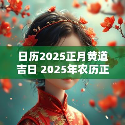 日历2025正月黄道吉日 2025年农历正月的黄道吉日