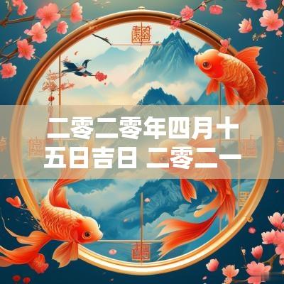 二零二零年四月十五日吉日 二零二一年三月十四日吉时