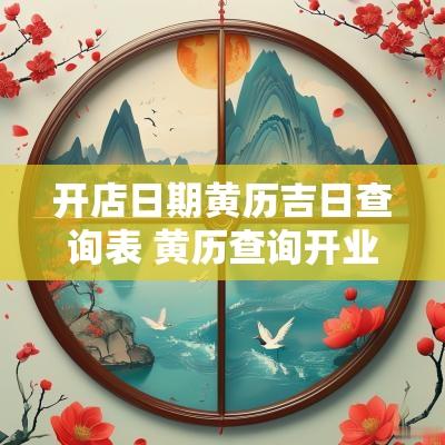 开店日期黄历吉日查询表 黄历查询开业黄道吉日