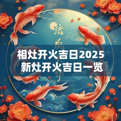 相灶开火吉日2025 新灶开火吉日一览表